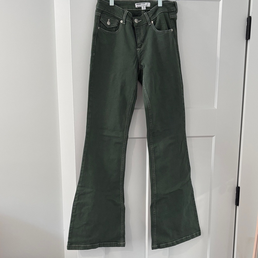 Garage Deep Green Flared Pants